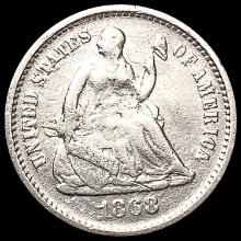 1868-S Seated Liberty Half Dime CLOSELY UNCIRCULAT