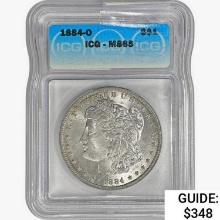 1884-O Morgan Silver Dollar ICG MS65