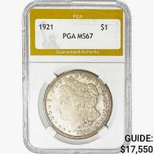 1921 Morgan Silver Dollar PGA MS67