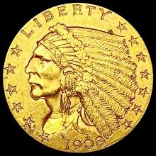 1908 $2.50 Gold Quarter Eagle UNCIRCULATED