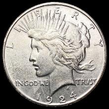 1924-S Silver Peace Dollar CLOSELY UNCIRCULATED