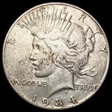 1934-S Silver Peace Dollar NEARLY UNCIRCULATED