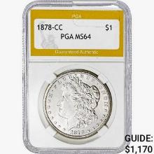 1878-CC Morgan Silver Dollar PGA MS64