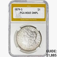 1879-S Morgan Silver Dollar PGA MS65 DMPL