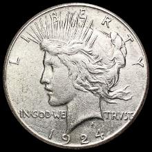 1924-S Silver Peace Dollar CLOSELY UNCIRCULATED