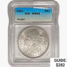 1921 Morgan Silver Dollar ICG MS65