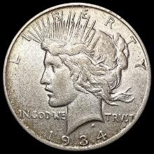 1934-S Silver Peace Dollar CLOSELY UNCIRCULATED
