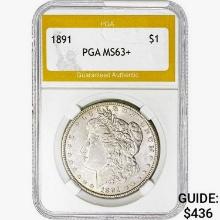 1891 Morgan Silver Dollar PGA MS63+