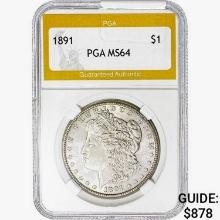 1891 Morgan Silver Dollar PGA MS64