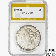 1894-O Morgan Silver Dollar PGA MS63