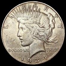 1934-S Silver Peace Dollar CLOSELY UNCIRCULATED