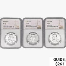 [3] 1962 & 1963 Franklin Half Dollar NGC PF67