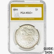 1891 Morgan Silver Dollar PGA MS63+