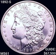 1892-S Morgan Silver Dollar UNCIRCULATED