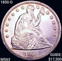 1850-O Seated Liberty Dollar CHOICE BU