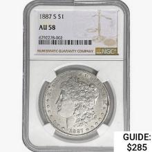 1887-S Morgan Silver Dollar NGC AU58