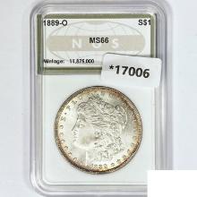 1889-O Morgan Silver Dollar NGS MS66