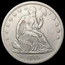 1865-S Seated Liberty Half Dollar CLOSELY UNCIRCUL