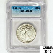 1941-D Standing Liberty Half Dollar ICG MS65