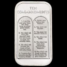 Ten Comandments Silver Bar 1oz HIGH GRADE