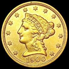 1906 $2.50 Gold Quarter Eagle UNCIRCULATED