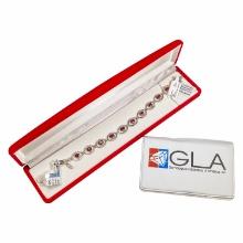 LA Jewels 5.9 CWT Ruby Bracelet - Gold & Silver -