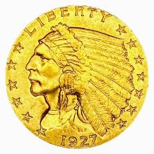 1927 $2.50 Gold Quarter Eagle CHOICE AU