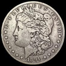 1891-CC Morgan Silver Dollar LIGHTLY CIRCULATED