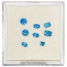 6 CWT Blue Natural Topaz - MIXED CUT LOT