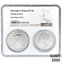 2023 Eagle & 2023 Morgan MS 70 â€“ 2 Coin Set
