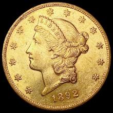 1892-S $20 Gold Double Eagle UNCIRCULATED