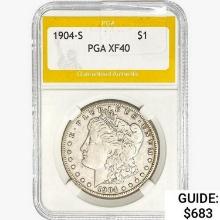 1904-S Morgan Silver Dollar PGA XF40