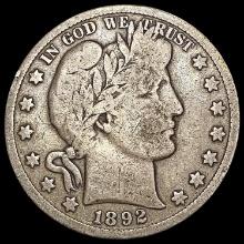 1892-S Barber Half Dollar NICELY CIRCULATED