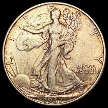 1937-D Walking Liberty Half Dollar CLOSELY UNCIRCU