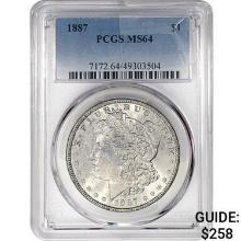 1887 Morgan Silver Dollar PCGS MS64