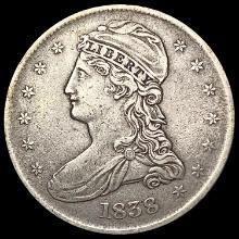 1838 Capped Bust Half Dollar LIGHTLY CIRCULATED