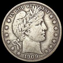 1909 Barber Half Dollar LIGHTLY CIRCULATED