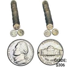 1964-2009 Jefferson Nickel Rolls [320 Coins]