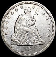 1857-O Seated Liberty Quarter CLOSELY UNCIRCULATED