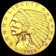1914 $3 Gold Piece CLOSELY UNCIRCULATED