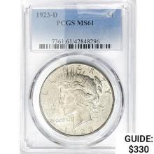 1923-D Silver Peace Dollar PCGS MS61