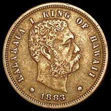 1883 Kingdom of Hawaii Dime LIGHTLY CIRCULATED