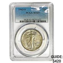 1943-S Walking Liberty Half Dollar PCGS MS65