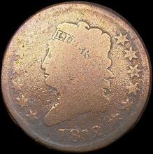 1812 Classic Head Large Cent NICELY CIRCULATED