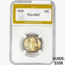 1939 Washington Silver Quarter PGA MS67