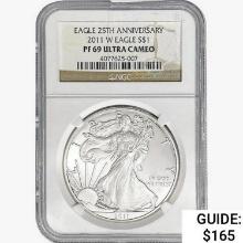 2011-W American 1oz Silver Eagle NGC PF69 UC