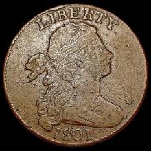 1801 Draped Bust Large Cent NICELY CIRCULATED