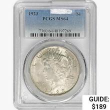 1923 Silver Peace Dollar PCGS MS64