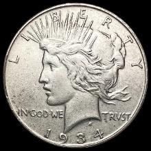 1934 Silver Peace Dollar CLOSELY UNCIRCULATED