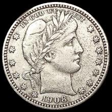 1908-O Barber Quarter CLOSELY UNCIRCULATED